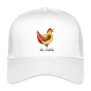 poule - Casquette trucker enfant - blanc - Devant