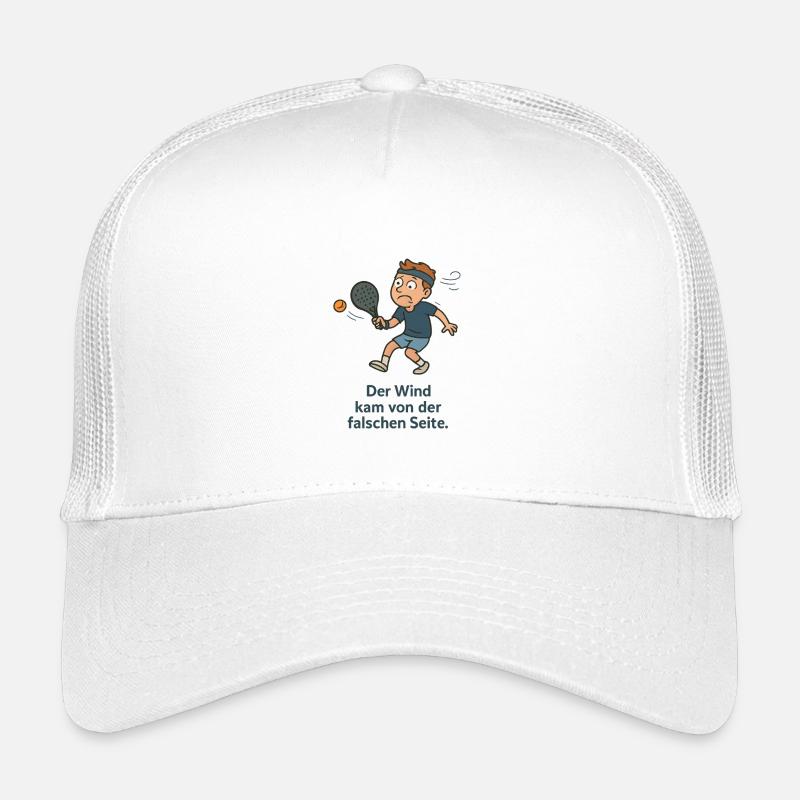 Windversetzter Padelwitz - Kinder Trucker-Cap - Weiß