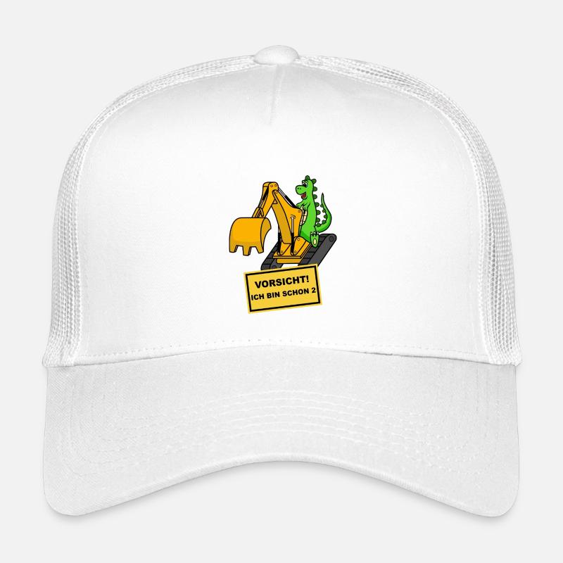 Dino Bagger 2 Jahre Geburtstag Kinder Trucker-Cap