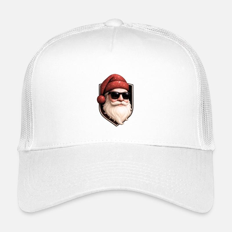 STAR SANTA — Red Glitter MAX Glitzer Nikolaus - Kinder Trucker-Cap - Weiß