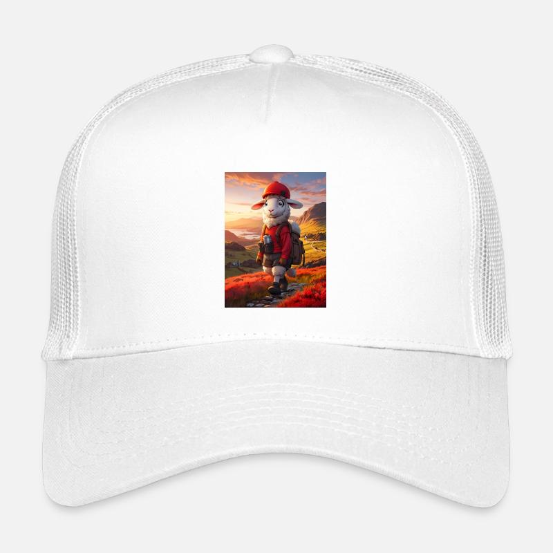 Hiking sheep at sunset Kids’ Trucker Cap