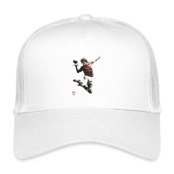 Pizza and Soccer - Kinder Trucker-Cap - Weiß - Vorne