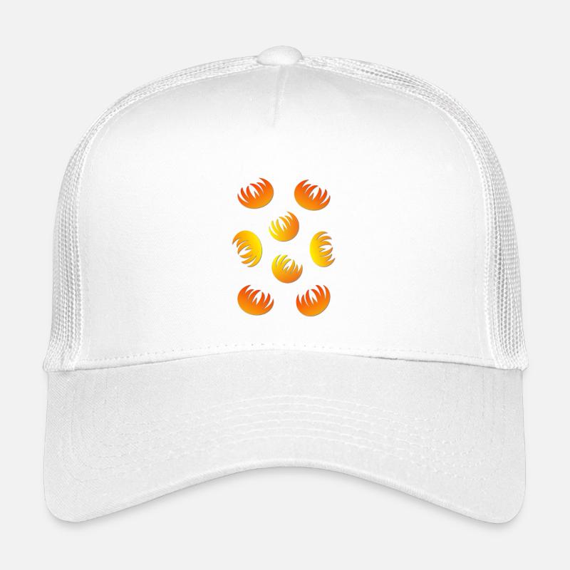 Flame Ring Pattern Yellow Orange Kids’ Trucker Cap