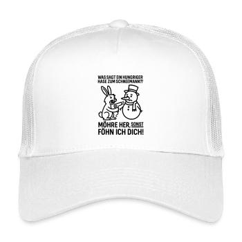 möhre her hungriger hase - Kinder Trucker-Cap - Weiß - Vorne