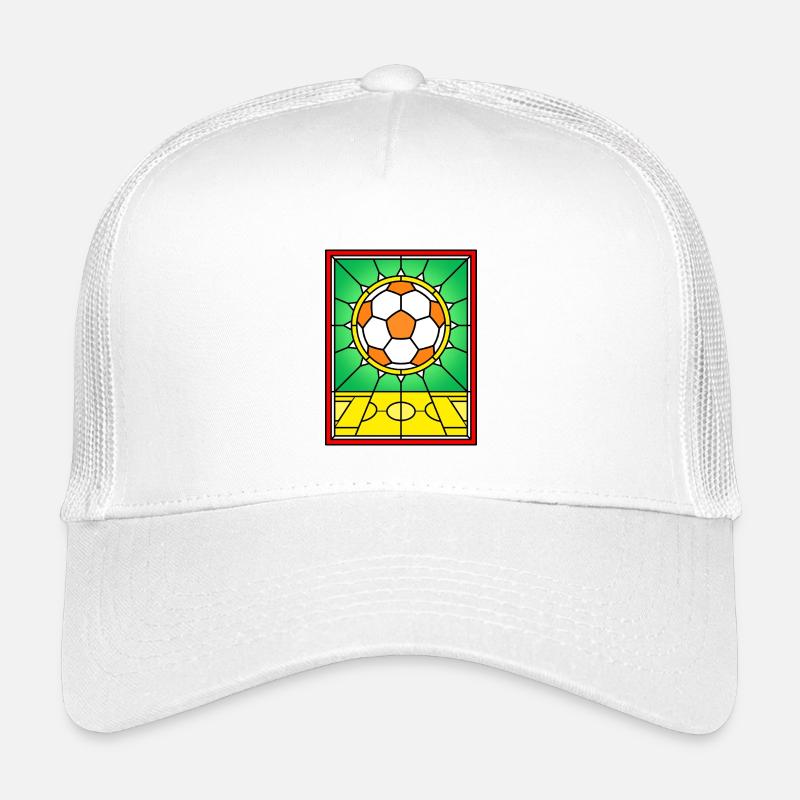 Buntglas-Fußballdesign Kinder Trucker-Cap