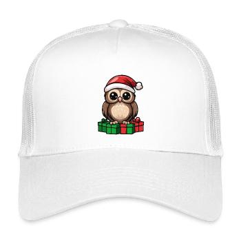 Eule Weihnachten Geschenke - Kinder Trucker-Cap - Weiß - Vorne