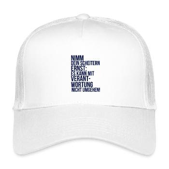 À propos de la folie : Prenez votre échec au sérieux - Casquette trucker enfant - blanc - Devant