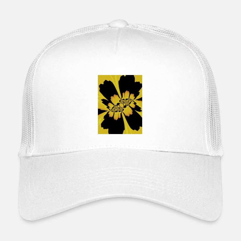 Fleur jaune noire Casquette trucker enfant