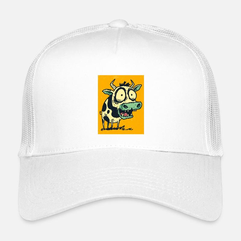 Pop Art Kuh mit riesigen Augen Kinder Trucker-Cap