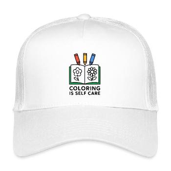 Colorier, c’est prendre soin de soi - Casquette trucker enfant - blanc - Devant