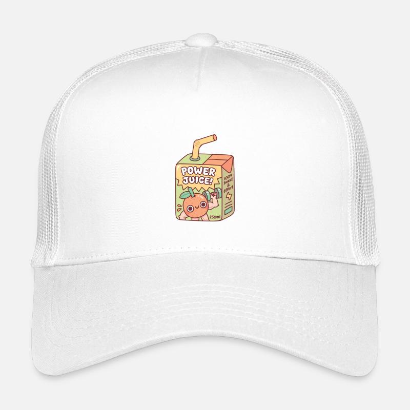 Funny Orange Trains With Dumbbells Power Juice Box Kids’ Trucker Cap