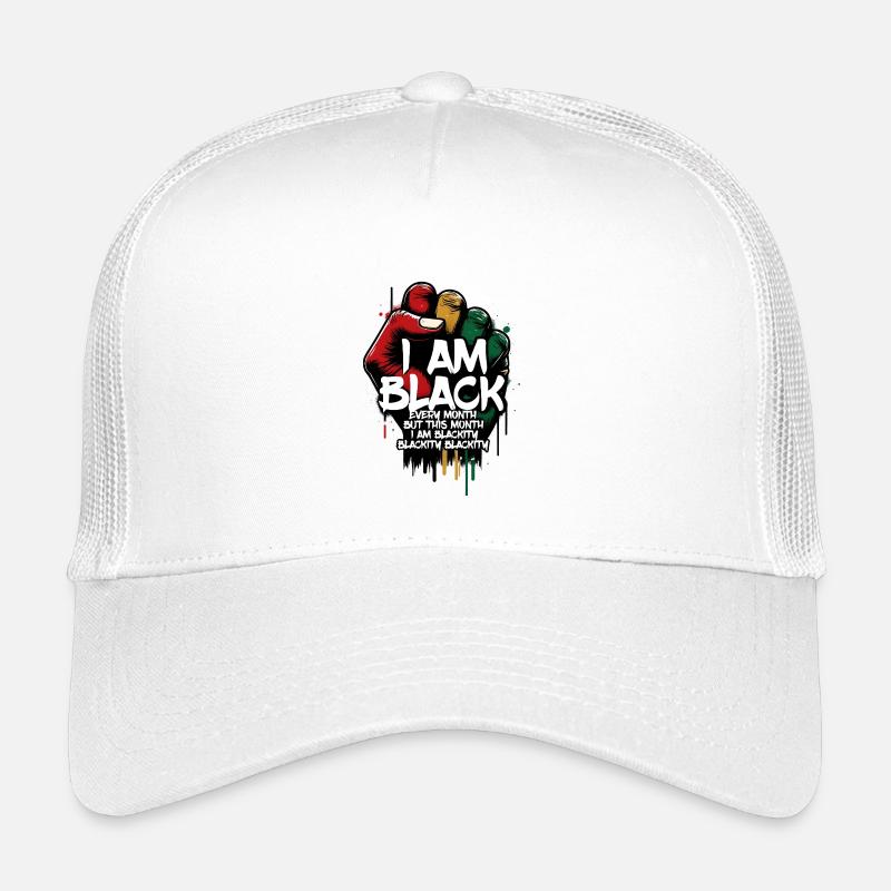 Je suis noir chaque mois Casquette trucker enfant