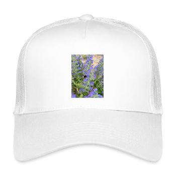 Lilac Blossoms Bee-Friendly Pattern - Kids’ Trucker Cap - white - Front