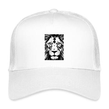 Löwenblick Intensive Kraft - Kinder Trucker-Cap - Weiß - Vorne