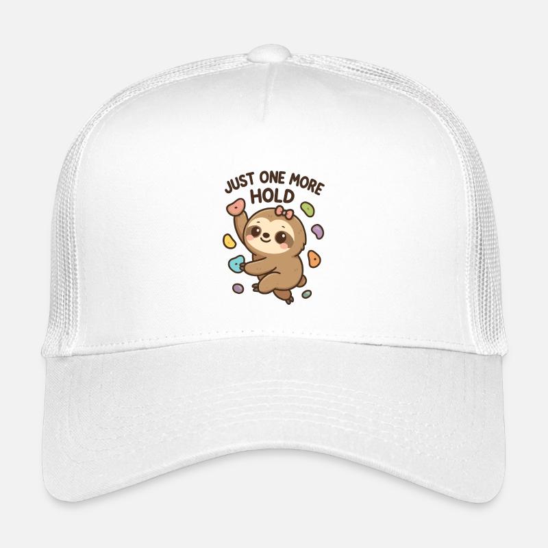 Boulderndes Kawaii Faultier – Just One More Hold Kinder Trucker-Cap