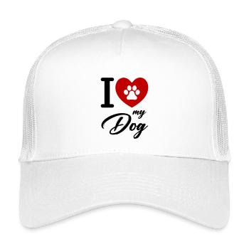 I love my Dog - Kids’ Trucker Cap - white - Front