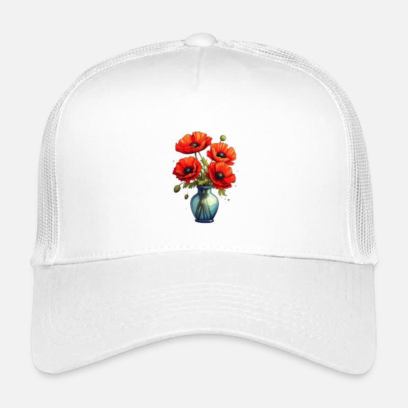 Vase with poppies Kids’ Trucker Cap