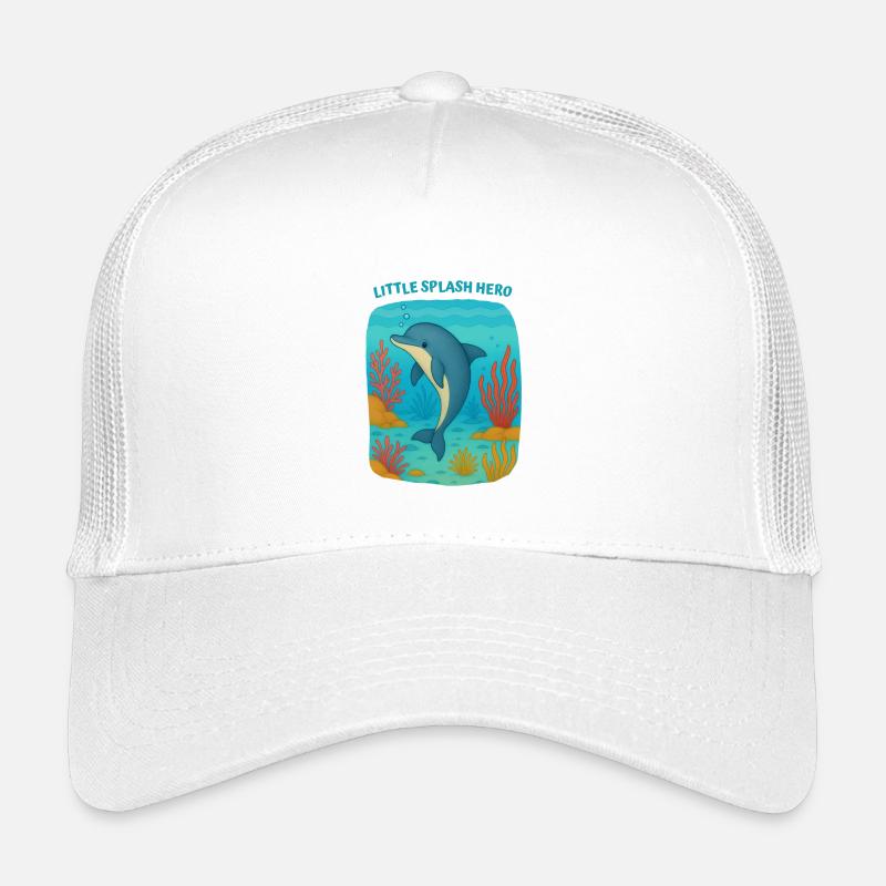 Spritzender Delfin-Held Kinder Trucker-Cap