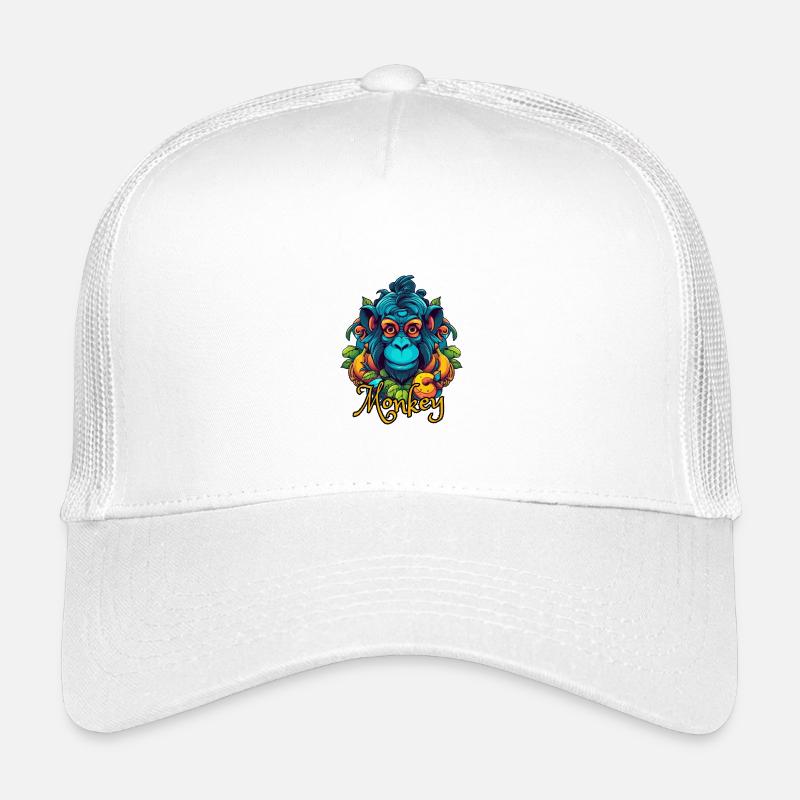 Tête de singe tropical néon Casquette trucker enfant