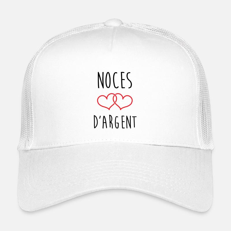 noces d'argent 25 ans d'amour Casquette trucker enfant