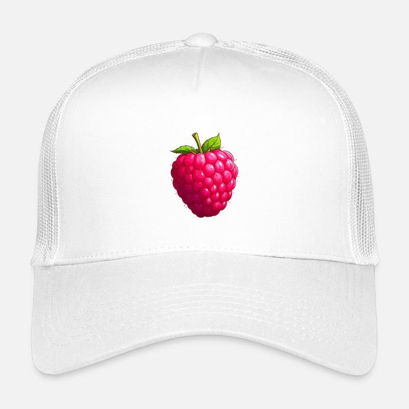 Himbeere - Kinder Trucker-Cap - Weiß