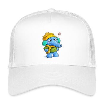 Leo Langnase genervt - Kinder Trucker-Cap - Weiß - Vorne