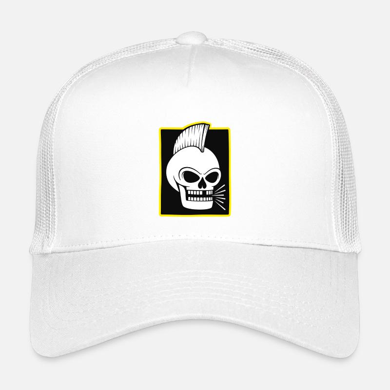 Crâne punk rock avec crête Casquette trucker enfant