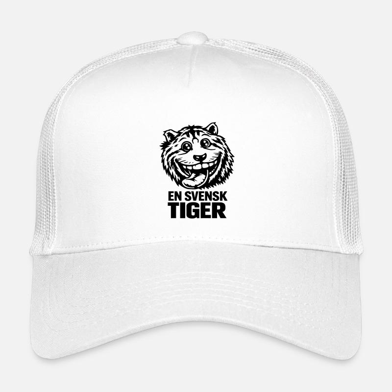 A Swedish tiger - Kids’ Trucker Cap - white