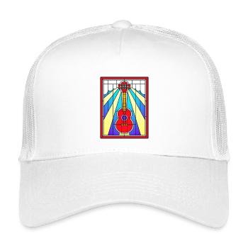 Stained Glass Acoustic Guitar - Kids’ Trucker Cap - white - Front