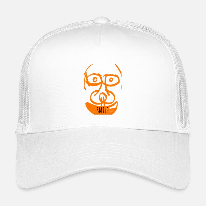 Orange Laughing Face Pattern Kids’ Trucker Cap