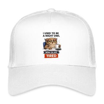 Von der Nachteule zur müden Eule - Kinder Trucker-Cap - Weiß - Vorne