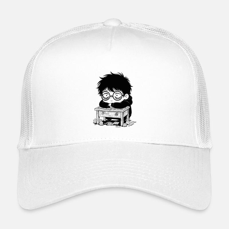 Studentischer Burnout-Büro – leerer Blick Kinder Trucker-Cap