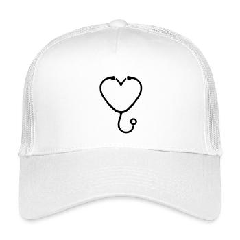 Plan de médecine cardiaque par stéthoscope - Casquette trucker enfant - blanc - Devant