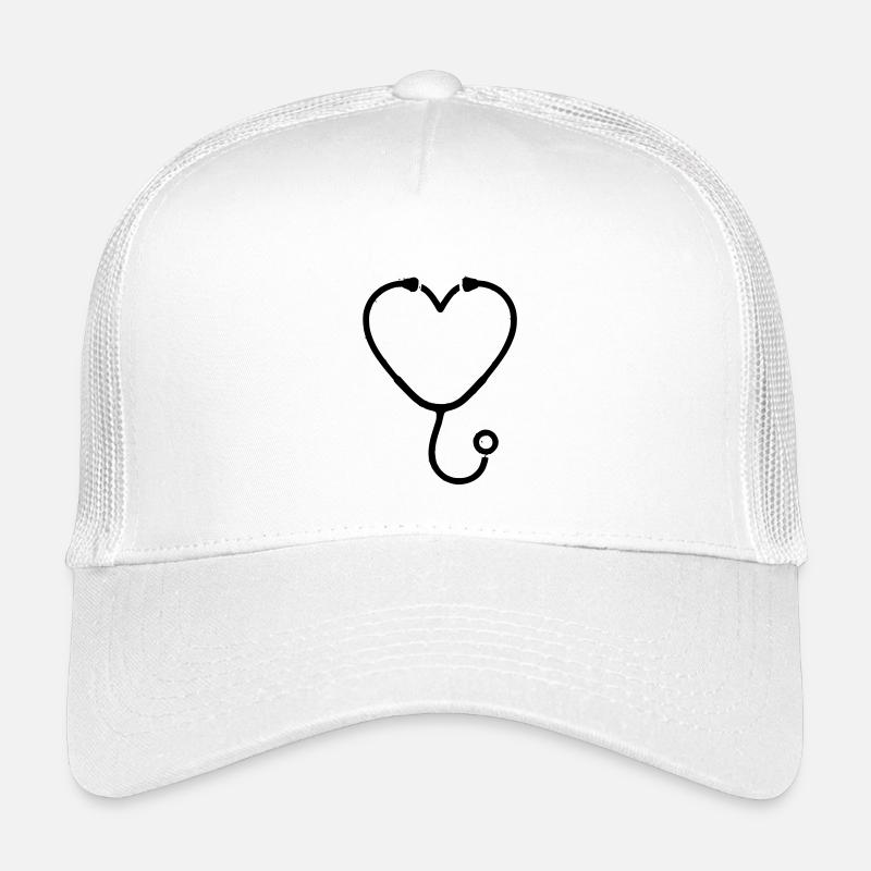 Stethoskop Herz Medizin Outline Kinder Trucker-Cap
