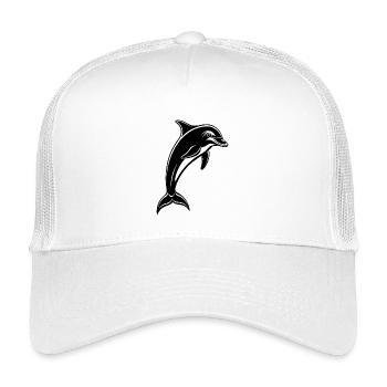 Jumping Dolphin - Kids’ Trucker Cap - white - Front