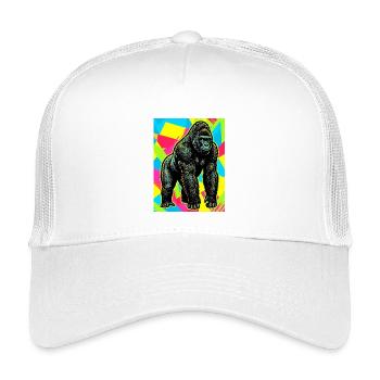 Gorilla - Kinder Trucker-Cap - Weiß - Vorne