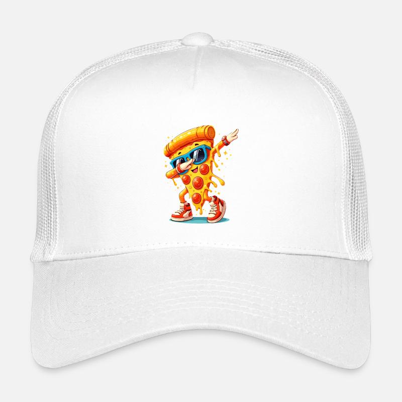 Dabbing Pizza mit Sonnenbrille Dab Dance Käsepizza Kinder Trucker-Cap