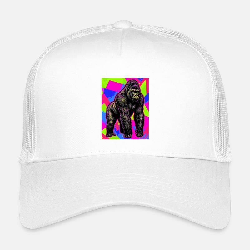 Gorilla - Kinder Trucker-Cap - Weiß