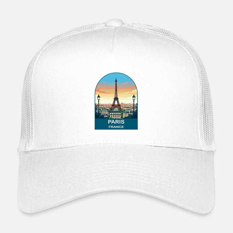 Paris, Frankreich Eiffelturm Vintage-Reiseplakat Kinder Trucker-Cap