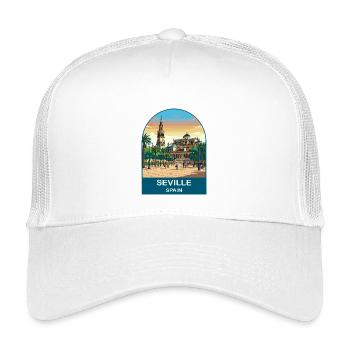 Seville Spain Vintage Travel Poster Art - Kids’ Trucker Cap - white - Front