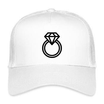 Diamantring - Kinder Trucker-Cap - Weiß - Vorne