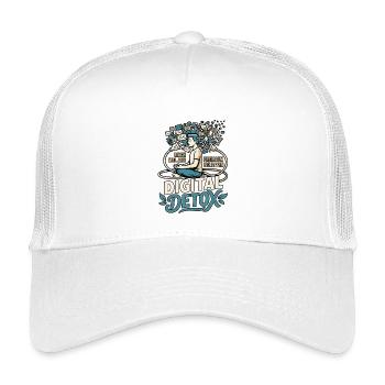 Digital Detox Mindfulness - Kinder Trucker-Cap - Weiß - Vorne