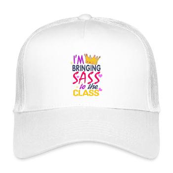 Bringing Sass to the Class Crown - Kids’ Trucker Cap - white - Front