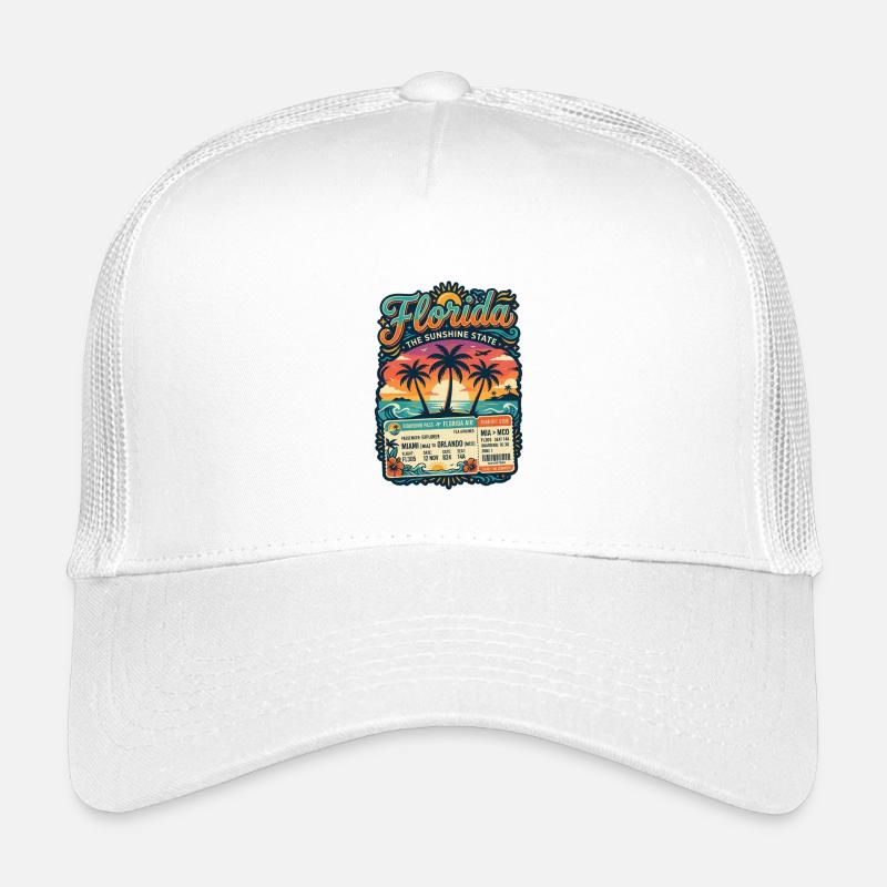 Florida Sunshine State – Boarding Pass Reise-Desig Kinder Trucker-Cap