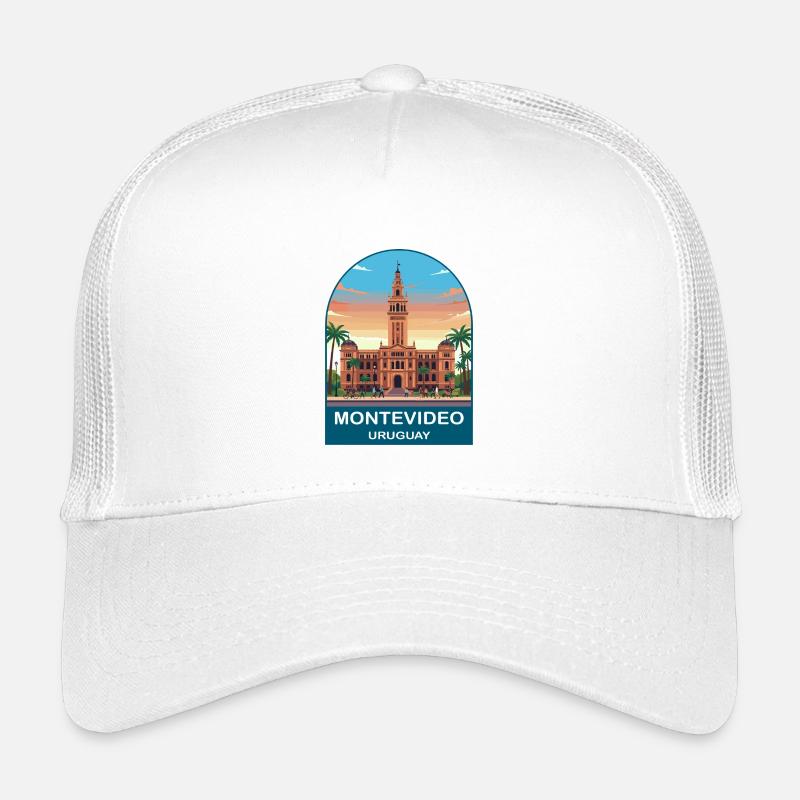 Affiche de voyage du Palacio Salvo Montevideo Uruguay Casquette trucker enfant