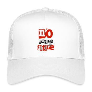 No Nature No Future - Umweltschutz Statement Shirt - Kinder Trucker-Cap - Weiß - Vorne