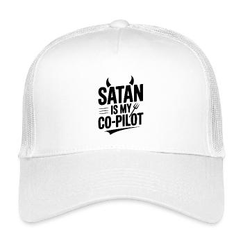 Satan Is My Co-Pilot - Kids’ Trucker Cap - white - Front