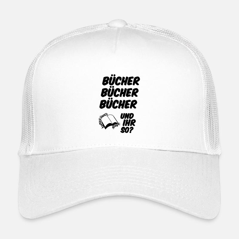 Bücher Spruch Lesen Leser Buch lustig Geschenk - Kinder Trucker-Cap - Weiß