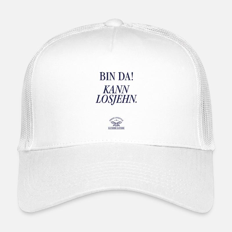 Bin da! Kann losjehn Kinder Trucker-Cap