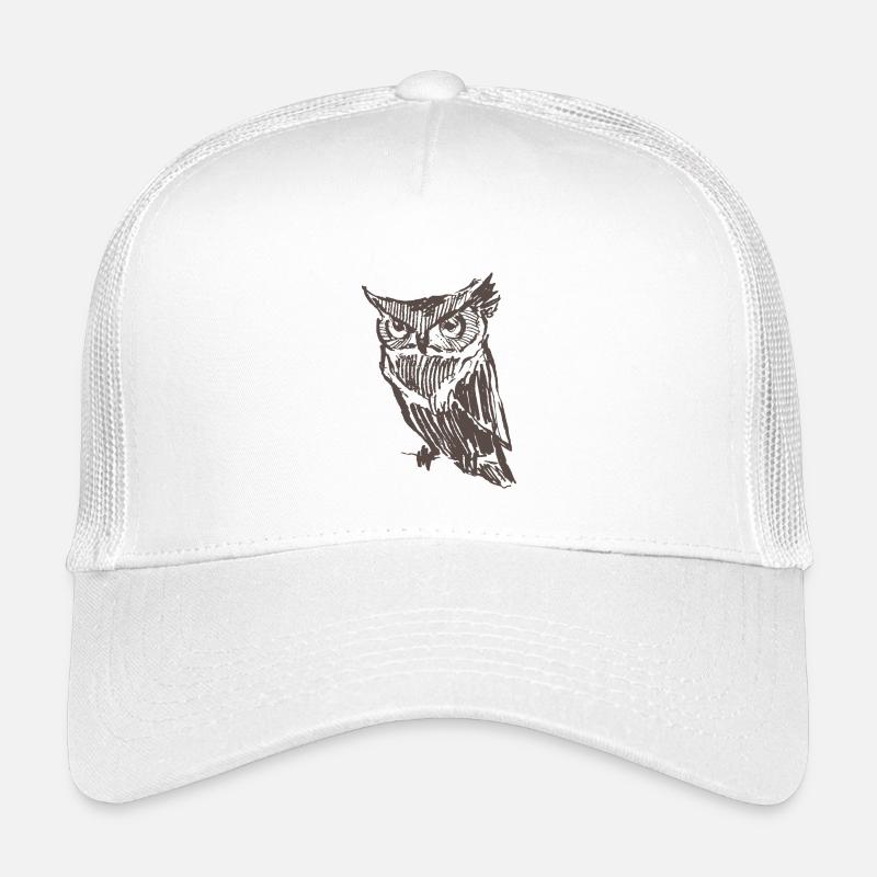 Eule - Kinder Trucker-Cap - Weiß